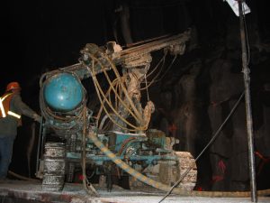 Drill rig for rock mass characterization Rogers Pass, British Columbia, Canada
